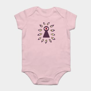 Paranoid Eye Through Keyhole And Staring Eyes Baby Bodysuit